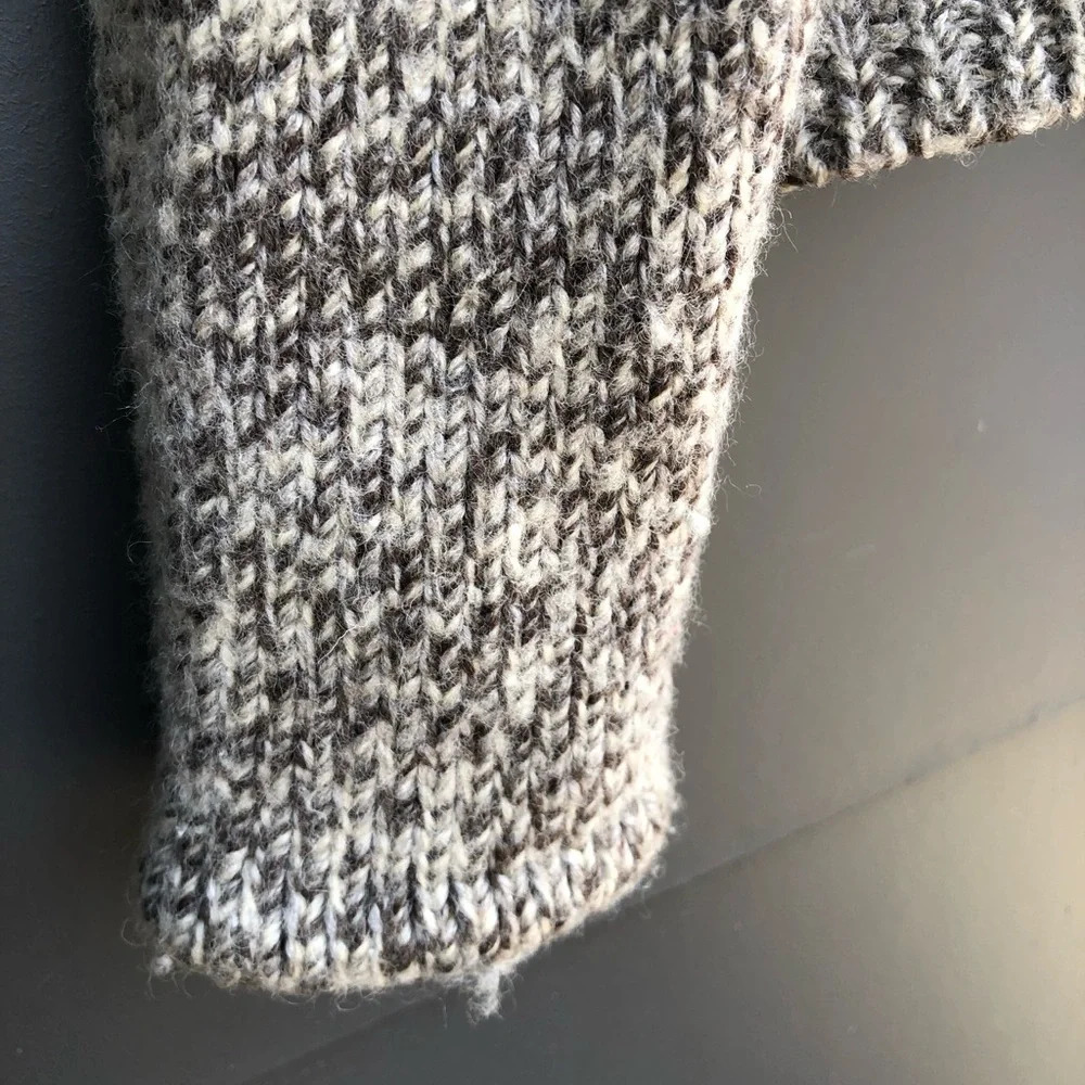 Cropped Wool mix Cardigan - Acrylic/wool mix - two-tone yarn - XL - Picture 6 of 8